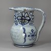 Y327 English blue and white delftare puzzle jug