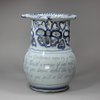 Y327 English blue and white delftare puzzle jug