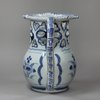 Y327 English blue and white delftare puzzle jug