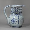 Y327 English blue and white delftare puzzle jug