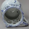 Y327 English blue and white delftare puzzle jug