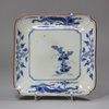 Y329 Japanese blue and white square dish, Edo Period (1603-1867)