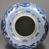 Y332 Blue and white ovoid jar, Kangxi (1662-1722)