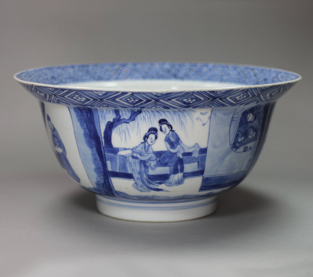 Y379 Blue and white bowl, Kangxi mark and period (1662-1722)