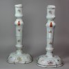 Y37 Pair of famille rose candlesticks, Qianlong (1736-95)