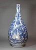 Y394 Japanese blue and white bottle vase, 17th century