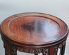 Y395 Hardwood circular carved stand, late Qing dynasty