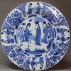 Y397 Blue and white dish, Kangxi mark and period (1662-1722)