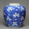 Y412 Blue and white jar, Kangxi (1662-1722)