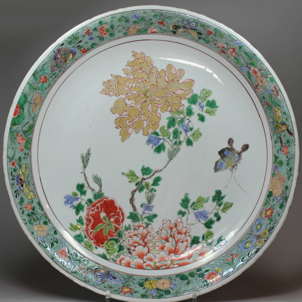 Y414 Famille verte plate, Kangxi (1662-1722)