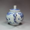 Y444 Blue and white teapot and cover, circa 1640