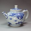 Y445 Blue and white teapot and cover, circa 1640