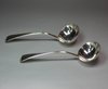 Y446 Pair of George III 'Thread Pattern' silver sauce ladles