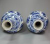 Y503 Pair of Dutch delft blue and white vases, early 18th century