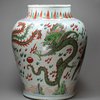 Y517 Wucai 'dragon' jar, c. 1640