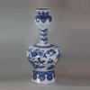 Y529 Pair of Dutch delft blue and white onion-neck vases, c. 1700