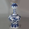Y529 Pair of Dutch delft blue and white onion-neck vases, c. 1700