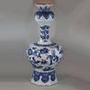 Y529 Pair of Dutch delft blue and white onion-neck vases, c. 1700