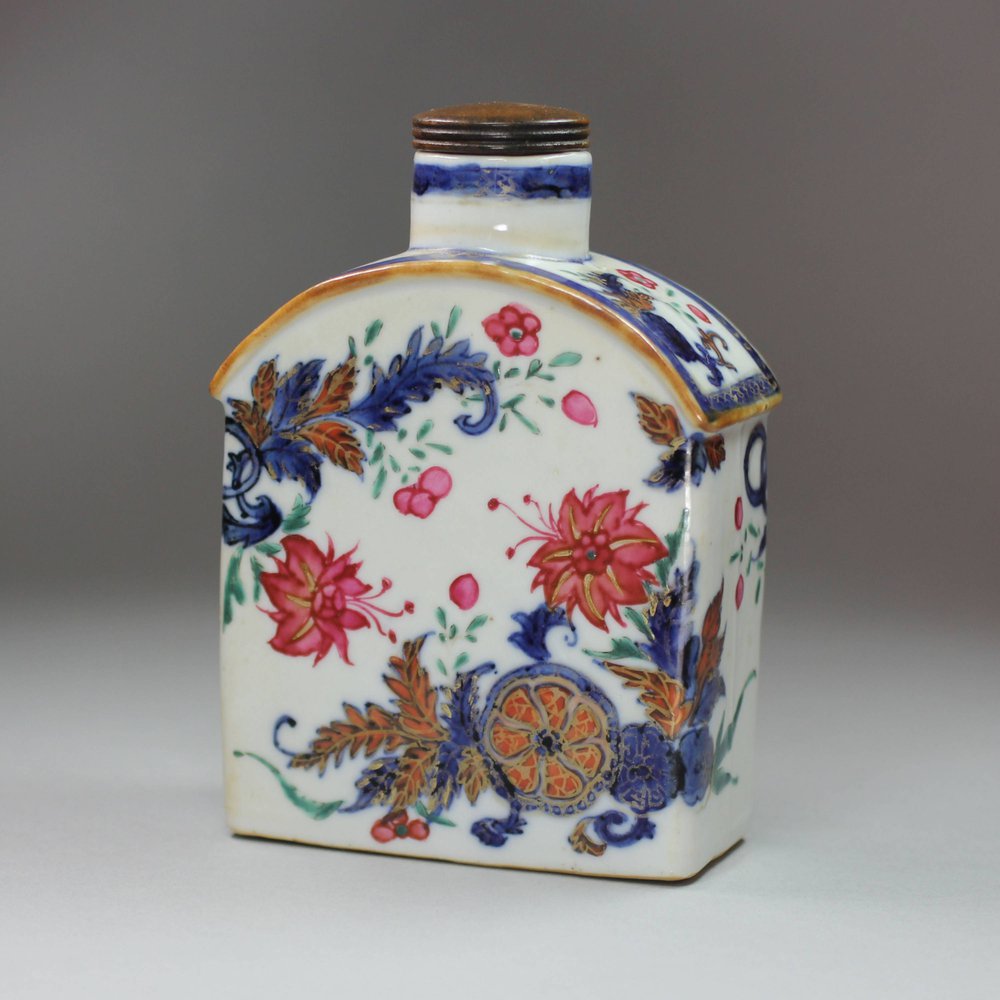 Y559 Famille rose 'tobacco leaf' tea caddy, Qianlong (1736-95)