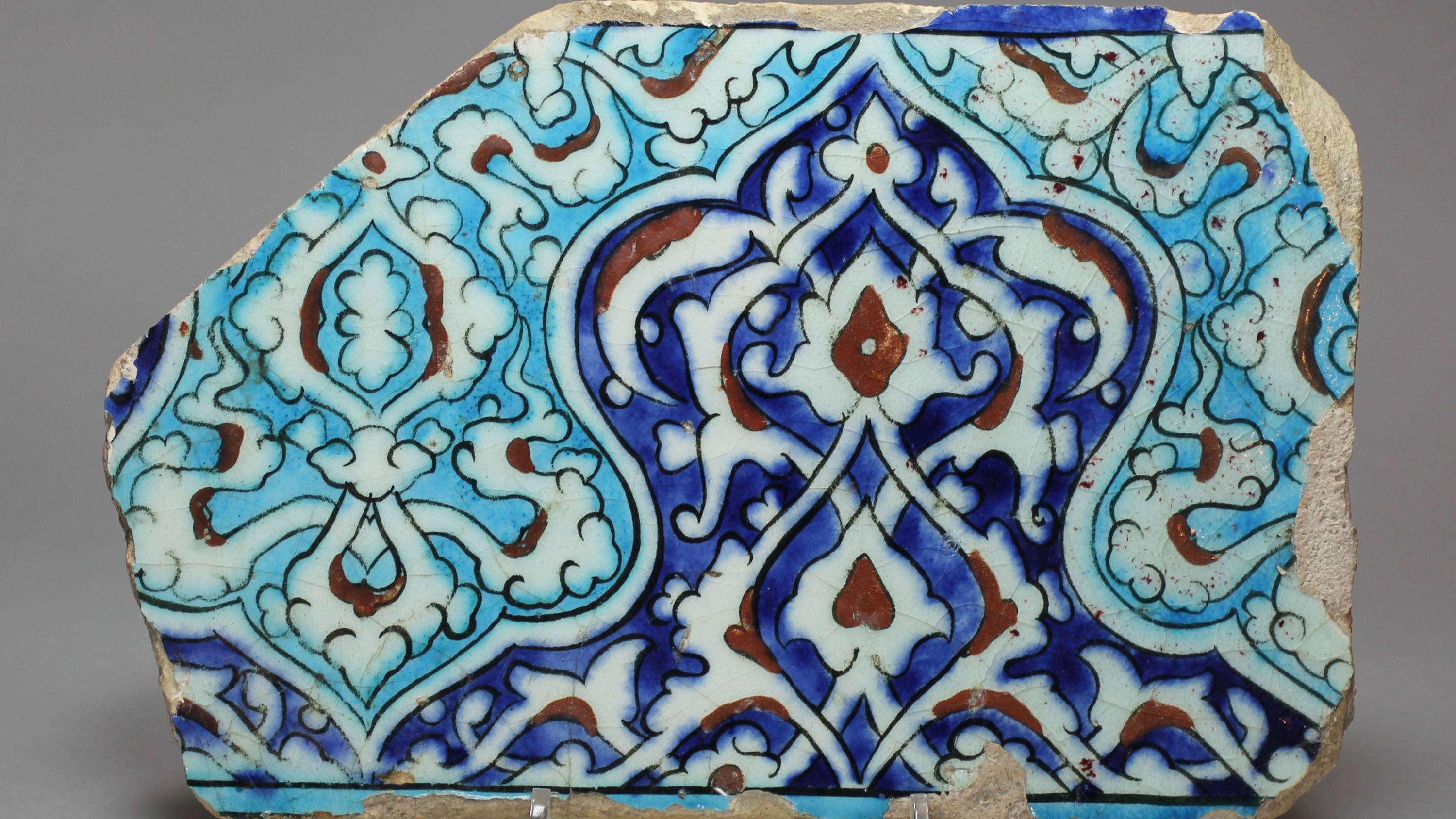 タペストリー　イズニク　IZNIK IZNIK TILES Turkish Tiles- Antique, Vintage, Worn Look