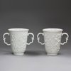 Y608 Pair of early Meissen double-handled beakers, circa 1715-20