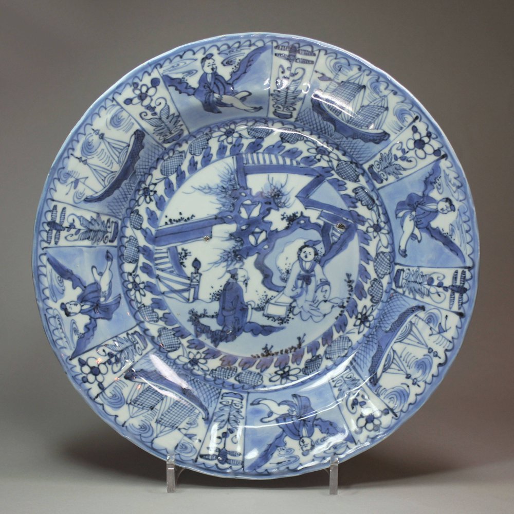 Y625 Blue and white dish, Wanli (1573-1619)