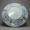 Y625 Blue and white dish, Wanli (1573-1619)