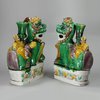 Y62 Pair of famille verte incense holders, Kangxi (1662-1722)