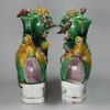 Y62 Pair of famille verte incense holders, Kangxi (1662-1722)