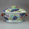 Y645 Famille rose 'tobacco leaf' tureen and cover