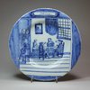 Y652 Dutch Delft blue and white 'month' plate, late 18th century