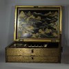 Y660 Lacquer work box, 19th century, with metal handles