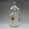 Y685 Bohemian glass flask, mid 18th century