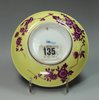 Y716 Meissen yellow-ground teabowl and saucer, circa 1735