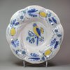 Y74 Dutch Delft lobed polychrome dish, circa 1700