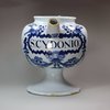 Y748 English Delft blue and white wet drug jar