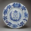 Y771 Blue and white European market plate, Kangxi (1662-1722)