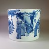 Y801 Large Chinese blue and white brush pot (bitong)