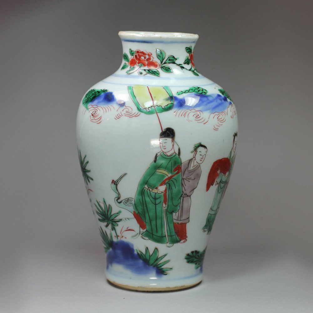 Y802 Wucai baluster vase, mid-17th century