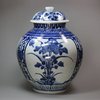 Y803 Japanese Arita blue and white jar and cover, 17th century