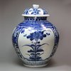 Y803 Japanese Arita blue and white jar and cover, 17th century