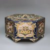 Y821 Japanese hexagonal Satsuma box and cover, c. 1900