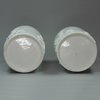 Y826 Pair of French Mennecy soft paste porcelaintobacco jars and silver