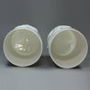 Y826 Pair of French Mennecy soft paste porcelaintobacco jars and silver