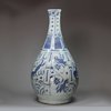 Y828 Blue and white Kraak bottle vase, c. 1643