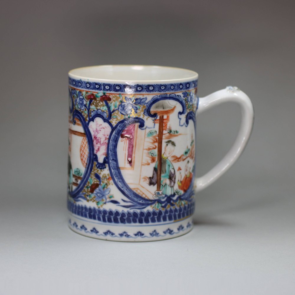 Y856 Famille rose tankard, late Qianlong (1736-95)