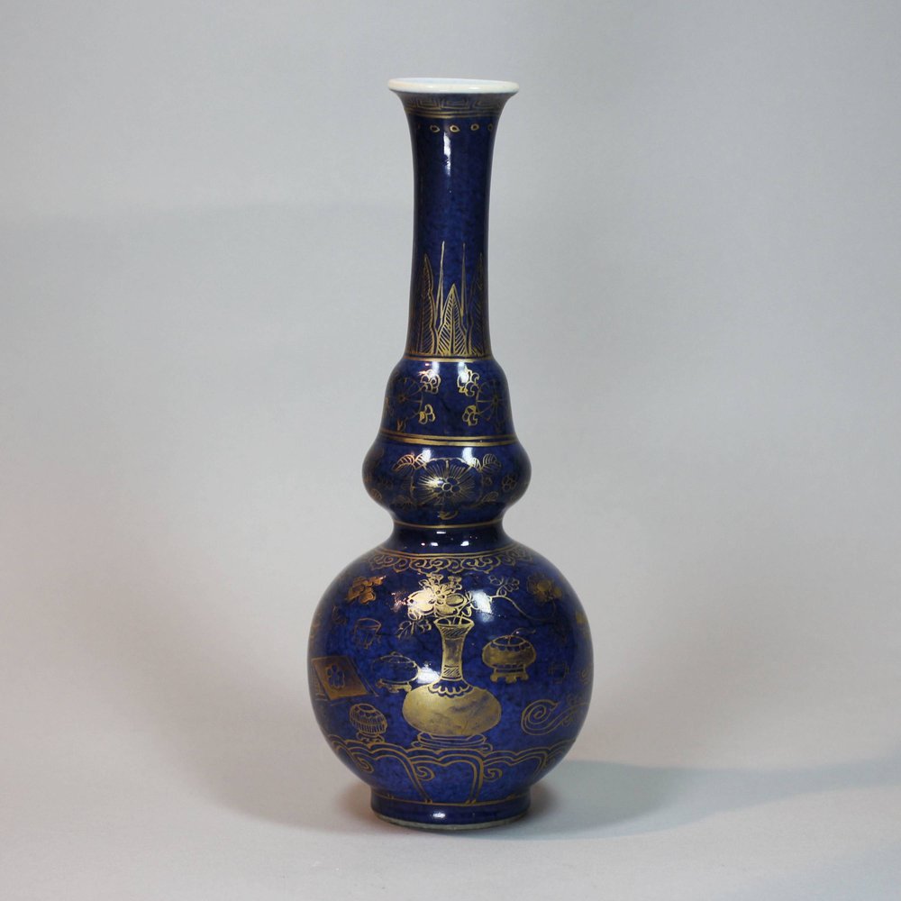 Y86 Powder blue double gourd vase, Kangxi (1662-1722)