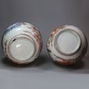 Y864 Pair of Japanese polychrome Dutch decorated apothecary bottles