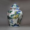 Y875 Pair of Chinese wucai baluster jars and covers