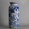 Y893 Dutch Delft blue and white sleeve vase, early 18th century
